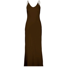 Allude Silk Satin Kjole, Dark Brown